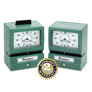 Acroprint® Model 150 Heavy-duty Time Recorder, Automatic Operation, Month-date-1-12 Hours-minutes, Green freeshipping - TVN Wholesale